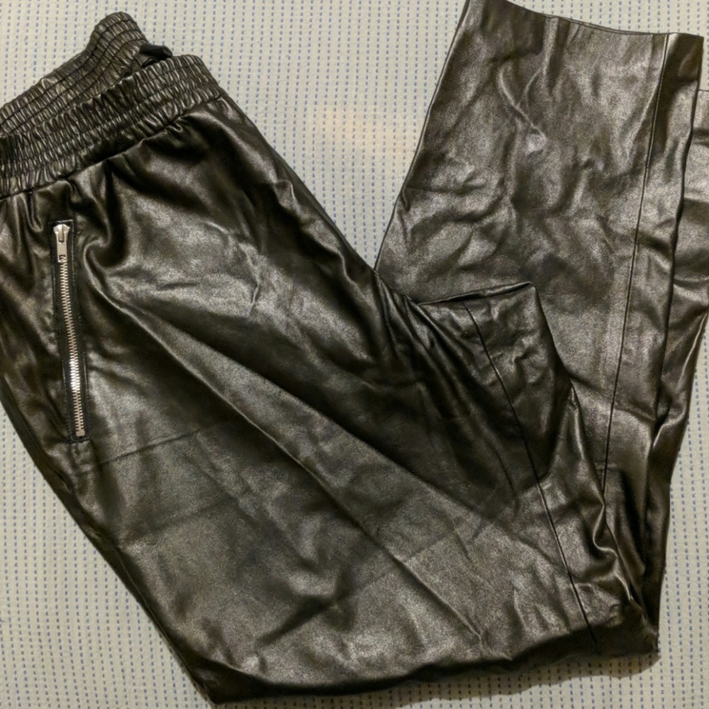Leather Joggers